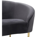  Manufacturer Color_Grey -- Ritz Grey Velvet Upholstered Chair IMAGE 5