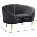  Manufacturer Color_Grey -- Ritz Grey Velvet Upholstered Chair IMAGE 8