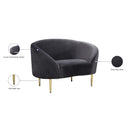  Manufacturer Color_Grey -- Ritz Grey Velvet Upholstered Chair IMAGE 9