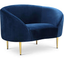  Manufacturer Color_Navy -- Ritz Navy Velvet Upholstered Chair IMAGE 1