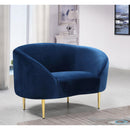  Manufacturer Color_Navy -- Ritz Navy Velvet Upholstered Chair IMAGE 2