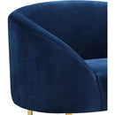  Manufacturer Color_Navy -- Ritz Navy Velvet Upholstered Chair IMAGE 4