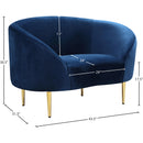  Manufacturer Color_Navy -- Ritz Navy Velvet Upholstered Chair IMAGE 8