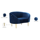  Manufacturer Color_Navy -- Ritz Navy Velvet Upholstered Chair IMAGE 9