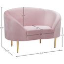  Manufacturer Color_Pink -- Ritz Pink Velvet Upholstered Chair IMAGE 8