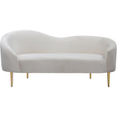  Manufacturer Color_Cream -- Meridian Ritz Stationary Fabric Loveseat IMAGE 3
