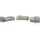  Manufacturer Color_Cream -- Meridian Ritz Stationary Fabric Loveseat IMAGE 6