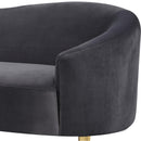  Manufacturer Color_Grey -- Ritz 67" Grey Velvet Upholstered Loveseat IMAGE 5