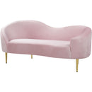 Meridian Ritz Stationary Fabric Loveseat 659Pink-L IMAGE 1