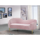  Manufacturer Color_Pink -- Ritz 67" Pink Velvet Upholstered Loveseat IMAGE 2