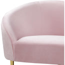  Manufacturer Color_Pink -- Ritz 67" Pink Velvet Upholstered Loveseat IMAGE 4