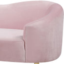  Manufacturer Color_Pink -- Ritz 67" Pink Velvet Upholstered Loveseat IMAGE 5