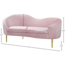  Manufacturer Color_Pink -- Ritz 67" Pink Velvet Upholstered Loveseat IMAGE 8