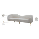  Manufacturer Color_Cream -- Meridian Ritz Stationary Fabric Sofa IMAGE 10