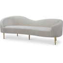  Manufacturer Color_Cream -- Meridian Ritz Stationary Fabric Sofa IMAGE 1