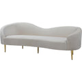 Meridian Ritz Stationary Fabric Sofa 659Cream-S IMAGE 1