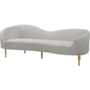 Meridian Ritz Stationary Fabric Sofa 659Cream-S IMAGE 1