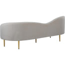  Manufacturer Color_Cream -- Meridian Ritz Stationary Fabric Sofa IMAGE 4