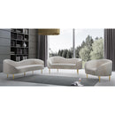 Meridian Ritz Cream Velvet Sofa IMAGE 8