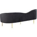 Manufacturer Color_Grey -- Ritz 85.5" Grey Velvet Upholstered Sofa IMAGE 4