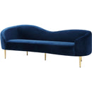 Meridian Ritz Stationary Fabric Sofa 659Navy-S IMAGE 1