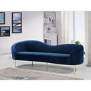  Manufacturer Color_Navy -- Ritz 85.5" Navy Velvet Upholstered Sofa IMAGE 2