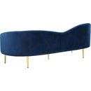  Manufacturer Color_Navy -- Ritz 85.5" Navy Velvet Upholstered Sofa IMAGE 4