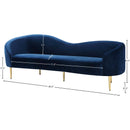  Manufacturer Color_Navy -- Ritz 85.5" Navy Velvet Upholstered Sofa IMAGE 9