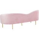  Manufacturer Color_Pink -- Ritz 85.5" Pink Velvet Upholstered Sofa IMAGE 4