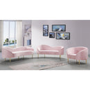 Meridian Ritz Pink Velvet Sofa IMAGE 8