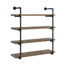  Coaster Furniture Elmcrest 804417 39-inch 4-shelf Wall Bookshelf - Rustic Oak IMAGE 1