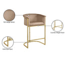  Color_Beige/ Gold -- Meridian Donatella Counter Height Stool IMAGE 6