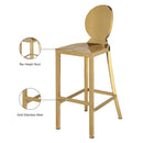  Color_Gold -- Maddox Gold Gold Stainless Steel Bar Stool IMAGE 6
