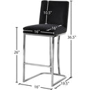  Color_Black/ Chrome -- Meridian Heidi Counter Height Stool IMAGE 5