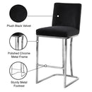 Meridian Heidi Black Velvet Stool IMAGE 6