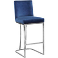  Color_Navy -- Heidi Navy Velvet Upholstered Counter Stool IMAGE 1