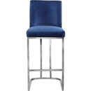  Color_Navy -- Heidi Navy Velvet Upholstered Counter Stool IMAGE 4