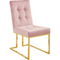  Color_Pink -- Pierre Pink Velvet Upholstered Dining Chair IMAGE 1