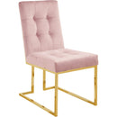  Color_Pink -- Pierre Pink Velvet Upholstered Dining Chair IMAGE 1