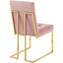  Color_Pink -- Pierre Pink Velvet Upholstered Dining Chair IMAGE 3
