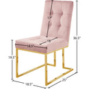  Color_Pink -- Pierre Pink Velvet Upholstered Dining Chair IMAGE 5