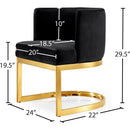 Meridian Gianna Black Velvet Dining Chair IMAGE 5