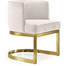  Color_Cream/ Gold -- Gianna Cream Velvet Upholstered Dining Chair IMAGE 1