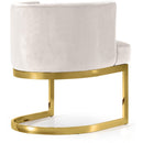  Color_Cream/ Gold -- Gianna Cream Velvet Upholstered Dining Chair IMAGE 3