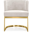  Color_Cream/ Gold -- Gianna Cream Velvet Upholstered Dining Chair IMAGE 4