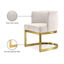  Color_Cream/ Gold -- Gianna Cream Velvet Upholstered Dining Chair IMAGE 6