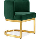  Color_Gold/ Green -- Gianna Green Velvet Upholstered Dining Chair IMAGE 1