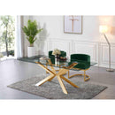  Color_Gold/ Green -- Gianna Green Velvet Upholstered Dining Chair IMAGE 2