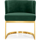  Color_Gold/ Green -- Gianna Green Velvet Upholstered Dining Chair IMAGE 4