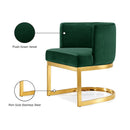  Color_Gold/ Green -- Gianna Green Velvet Upholstered Dining Chair IMAGE 6